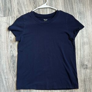 Madewell Cotton Navy Tee